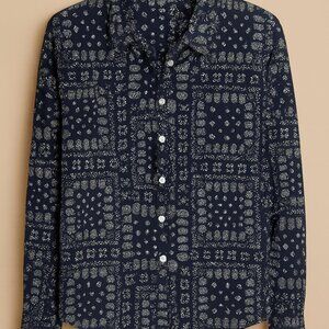 Women’s Blue Patterned Shirt -NWOT